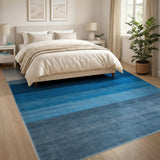 Blue Gradient Stripe Area Rug