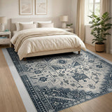 Navy Blue Persian Area Rug
