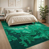 Lush Green Abstract Area Rug
