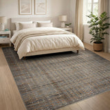 Grey Speckled Distressed Area Rug