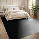 Black White Diagonal Gradient Area Rug