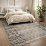 Beige Plaid Rustic Farmhouse Rustic Farmhouse Area Rug