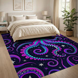 Whimsical Cosmic Octopus Area Rug