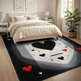 Pixel Hearts Geometric Area Rug