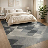 Diamond Grey Geometric Diamond Area Rug
