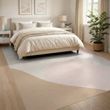 Beige Blush Organic Abstract Area Rug