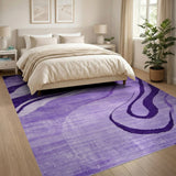 Purple Swirl Abstract Area Rug