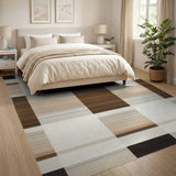 Beige Black Buffalo Plaid Area Rug