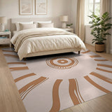 Pink Terracotta Sunburst Area Rug