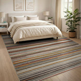 Multi-color and Patterns Multi-Color Horizontal Stripe Area Rug