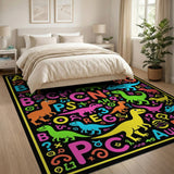 Dinosaur ABC Kids Area Rug - Vibrant Multi-Color