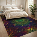 Rainbow Heart Swirl Area Rug