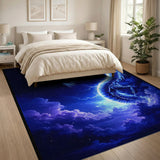 Electric Blue Dragon Storm Area Rug