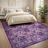 Purple Rose Persian Area Rug