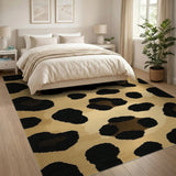 Tan Leopard Print Area Rug