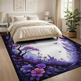 Purple Enchanted Forest Castle Rug