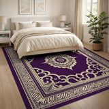 Purple Purple Traditional Persian Medallion Rug