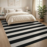 Bold Black White Striped No. 59 Area Rug