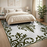 Elegant Ornate Black Floral Area Rug