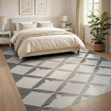 Geometric Modern Modern Grey Geometric Diamond Area Rug