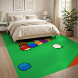 Cartoon Billiards Rack Pool Table Area Rug