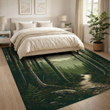 Vintage Forest Trail Washable Area Rug - Low Pile