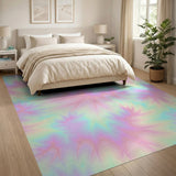 Pastel Tie-Dye Swirl Area Rug