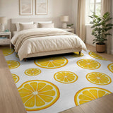Yellow Sunny Lemon Slices Area Rug