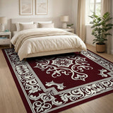 Traditional Persian Red Elegant Red Persian Floral Medallion Rug