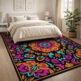 Boho Chic Vibrant Mandala Multi-Color Boho Area Rug
