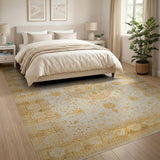 Vintage Gold Medallion Persian Area Rug