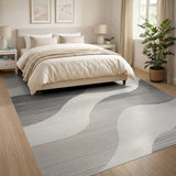 Grey Abstract Area Wavy Grey Abstract Area Rug