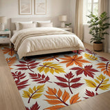 Autumn Leaves Multi-Color Pattern Area Rug
