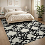 Black White Geometric Heritage Tribal Heritage Tribal Area Rug