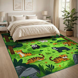 Kids Cartoon Jungle Animals Area Rug