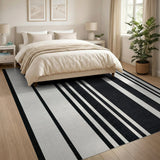 Bold Black White Striped No. 16 Area Rug