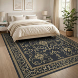 Traditional Persian Ornate Gold Floral Persian Area Rug