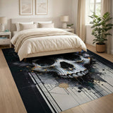 Abstract Skull Splatter Area Rug