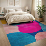 Vibrant Multi-Color Abstract Wave Area Rug