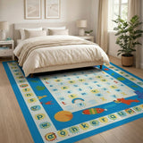 Vibrant ABC Ocean Alphabet Kids Area Rug