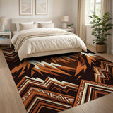 Southwestern Geometric Mountain Peaks Rug