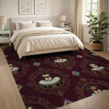 ODIKA Red Masquerade Portrait Area Rug
