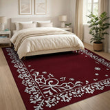 Traditional Persian Ornate Red Floral Border Area Rug