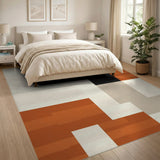 Geometric Modern Brown Area Rug