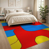 Retro Pixel Geometric Area Rug