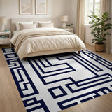 Abstract Geometric Line Art Area Rug