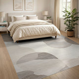 Abstract Area Organic Abstract Beige Area Rug