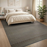 Brown Tan Textured Woven Area Rug