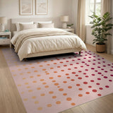 Warm Ombre Polka Dot Area Rug