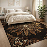 Gold and Silver Golden Mandala Persian Area Rug